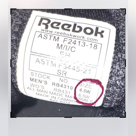 Reebok Womens Athletic Work Sneakers RB431 Black/Gray US 6.5 was display no box - Picture 9 of 10